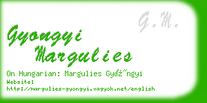 gyongyi margulies business card